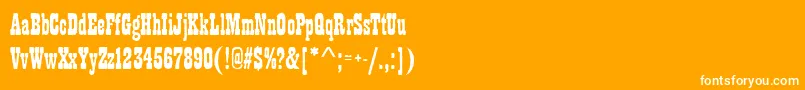 Playbillantd Font – White Fonts on Orange Background