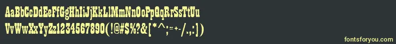 Playbillantd Font – Yellow Fonts on Black Background