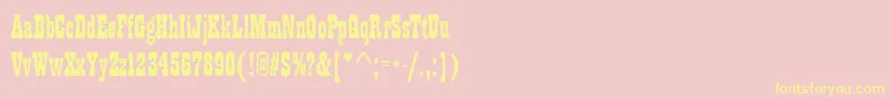 Playbillantd Font – Yellow Fonts on Pink Background