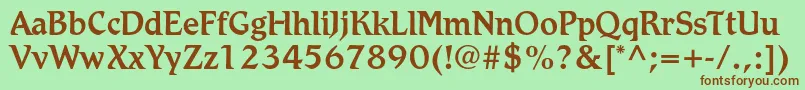 RomicstdMedium Font – Brown Fonts on Green Background