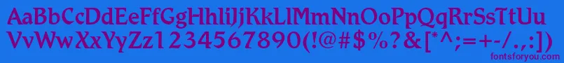 RomicstdMedium Font – Purple Fonts on Blue Background