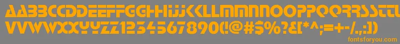 StScott-Schriftart – Orangefarbene Schriften auf grauem Hintergrund
