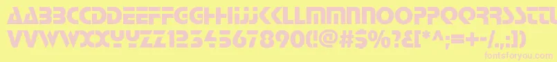 StScott Font – Pink Fonts on Yellow Background