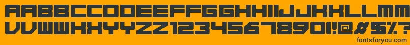 Base45Regular Font – Black Fonts on Orange Background