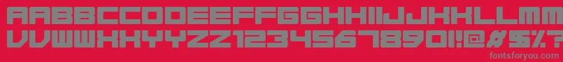 Base45Regular-Schriftart – Graue Schriften auf rotem Hintergrund