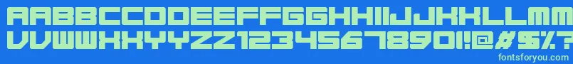 Base45Regular Font – Green Fonts on Blue Background