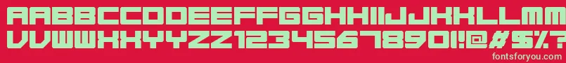 Base45Regular Font – Green Fonts on Red Background