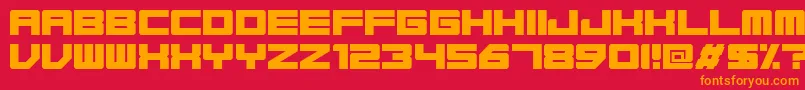 Base45Regular Font – Orange Fonts on Red Background