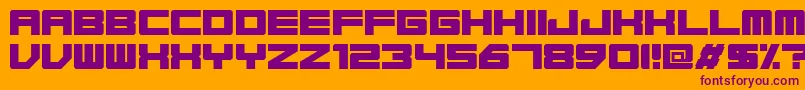 Police Base45Regular – polices violettes sur fond orange
