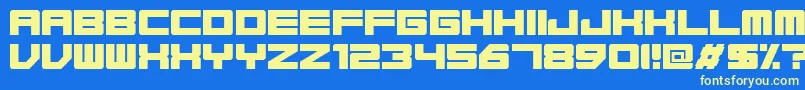 フォントBase45Regular – 黄色の文字、青い背景