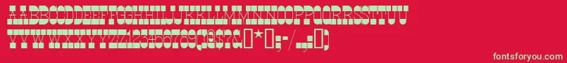 Ponsonbynf Font – Green Fonts on Red Background