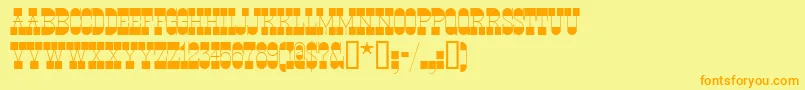 Ponsonbynf Font – Orange Fonts on Yellow Background