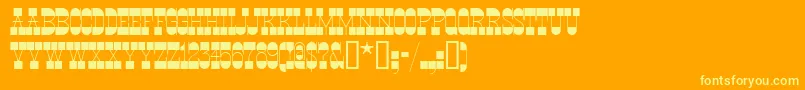Ponsonbynf Font – Yellow Fonts on Orange Background