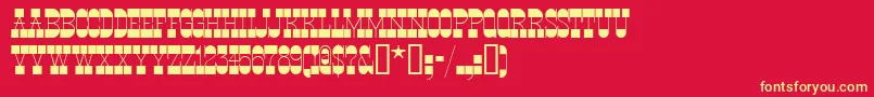 Ponsonbynf Font – Yellow Fonts on Red Background