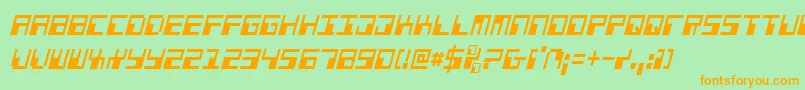 Phaserbankci Font – Orange Fonts on Green Background