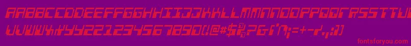 Phaserbankci Font – Red Fonts on Purple Background