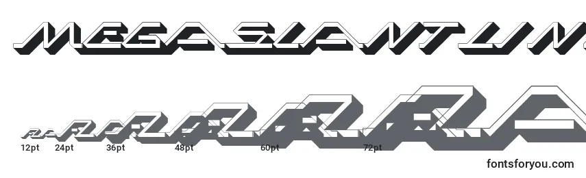 MegaSlantLine3D Font Sizes