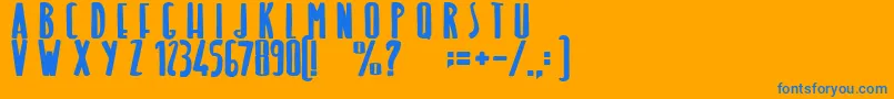 LightOfTheMermaid Font – Blue Fonts on Orange Background