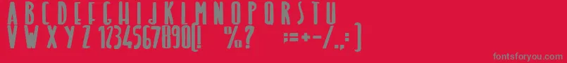 フォントLightOfTheMermaid – 赤い背景に灰色の文字