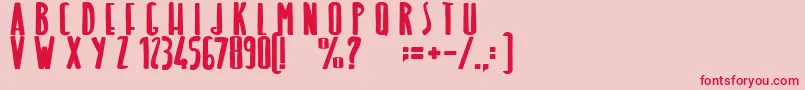LightOfTheMermaid Font – Red Fonts on Pink Background
