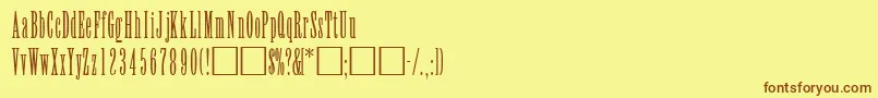 Шрифт ElvensskRegular – коричневые шрифты на жёлтом фоне