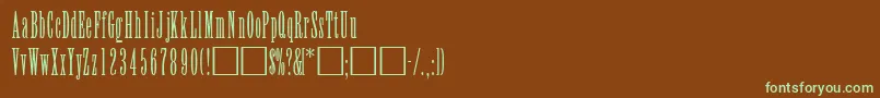 Шрифт ElvensskRegular – зелёные шрифты на коричневом фоне