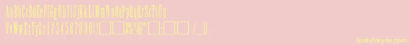 ElvensskRegular Font – Yellow Fonts on Pink Background