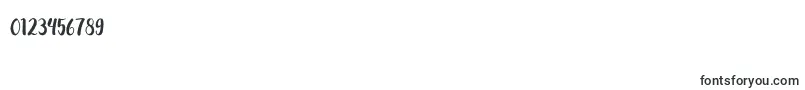 フォントNorthernlightsScript – 数字と数値のためのフォント