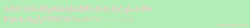 NorthernlightsScript Font – Pink Fonts on Green Background