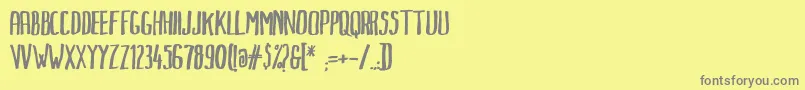 MarkusInk Font – Gray Fonts on Yellow Background