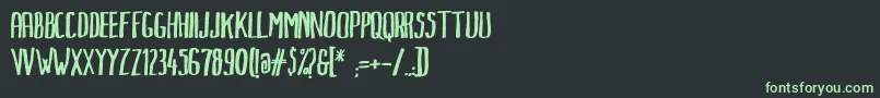 フォントMarkusInk – 黒い背景に緑の文字