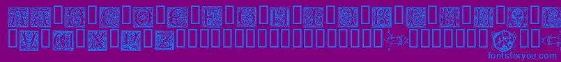 VampyresGarden Font – Blue Fonts on Purple Background