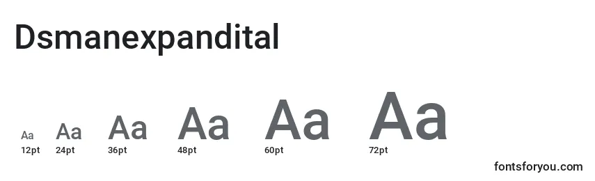 Размеры шрифта Dsmanexpandital
