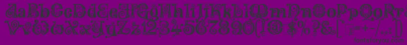 WonderlandStars Font – Black Fonts on Purple Background