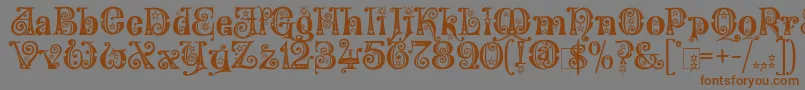 WonderlandStars Font – Brown Fonts on Gray Background