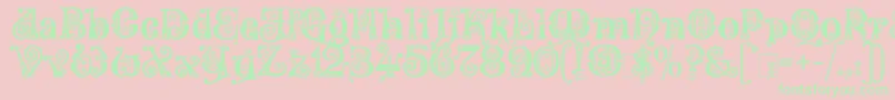 WonderlandStars Font – Green Fonts on Pink Background