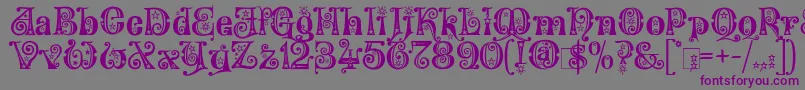 WonderlandStars Font – Purple Fonts on Gray Background