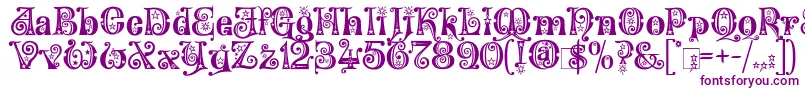 WonderlandStars Font – Purple Fonts on White Background