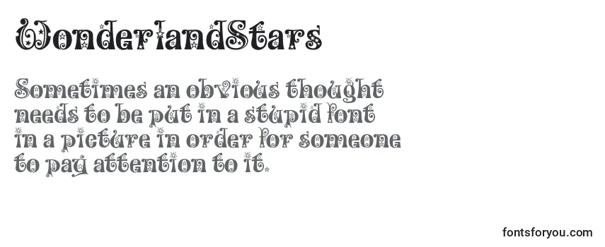 Überblick über die Schriftart WonderlandStars