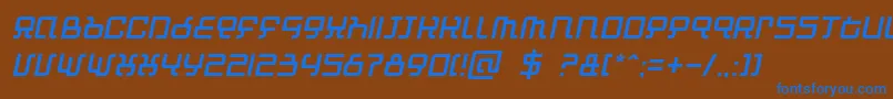 Шрифт AutomindItalic – синие шрифты на коричневом фоне