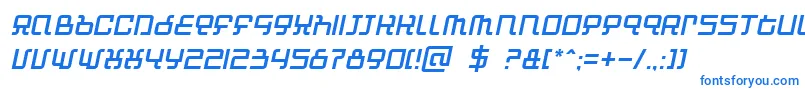 Шрифт AutomindItalic – синие шрифты на белом фоне