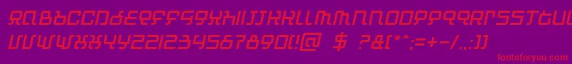 Шрифт AutomindItalic – красные шрифты на фиолетовом фоне