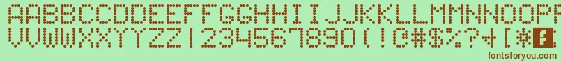 60sScoreboard Font – Brown Fonts on Green Background