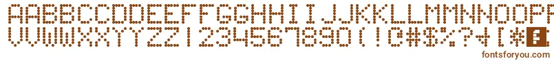 Шрифт 60sScoreboard – коричневые шрифты на белом фоне
