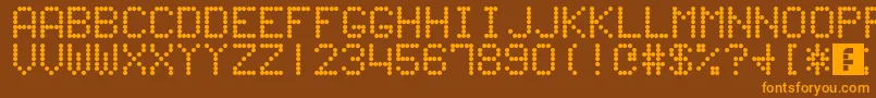 60sScoreboard Font – Orange Fonts on Brown Background