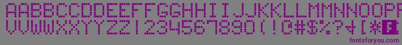 60sScoreboard-fontti – violetit fontit harmaalla taustalla