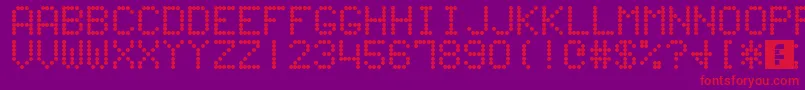 60sScoreboard Font – Red Fonts on Purple Background