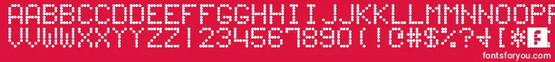 60sScoreboard Font – White Fonts on Red Background