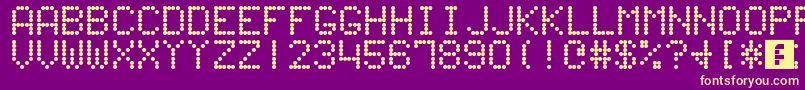 60sScoreboard Font – Yellow Fonts on Purple Background