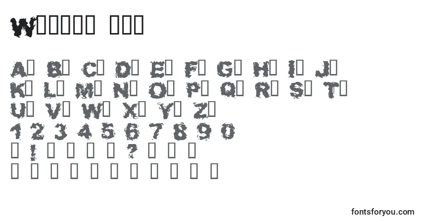 Czcionka Waitab ffy – alfabet, cyfry, specjalne znaki